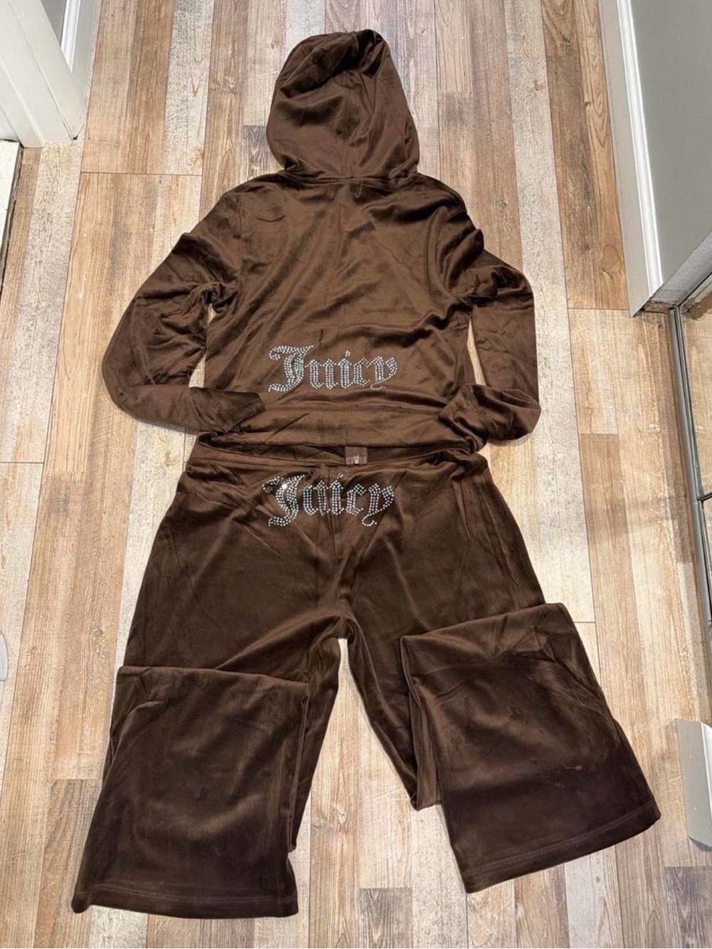 Juicy Couture Brown Velour Juicy Logo Tracksuit